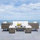 Safavieh Montclair 6-Piece Patio Living Set in Gray Brown, , large