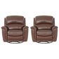 Chateau d"Ax Leather Recliner in Red Brown (Set of 2), , large