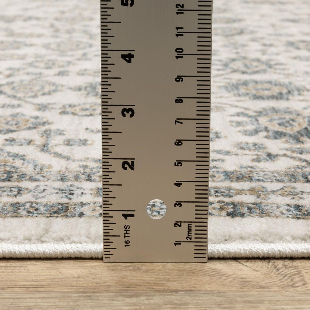 Oriental Weavers Echo Ivory and Blue 2&#39;3&quot; x 7&#39;6&quot; Runner, , large