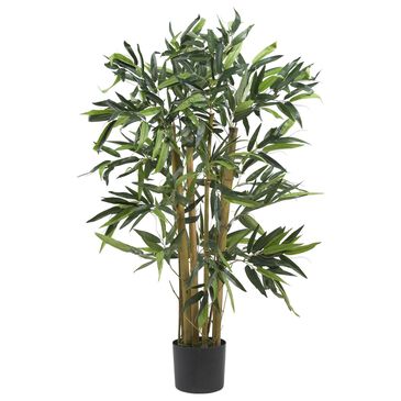 Nearly Natural Inc 3" Biggy Bamboo Artificial Silk Tree in Green, , large