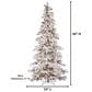 The Gerson Company 7.5" Pre-Lit Artificial Heavy Flocked Layered Spruce with White Lights in Green, , large