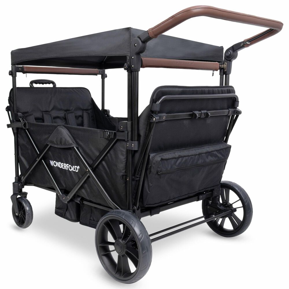Wonderfold XR Series Rev 4-Seater Stroller Wagon in Black, , large