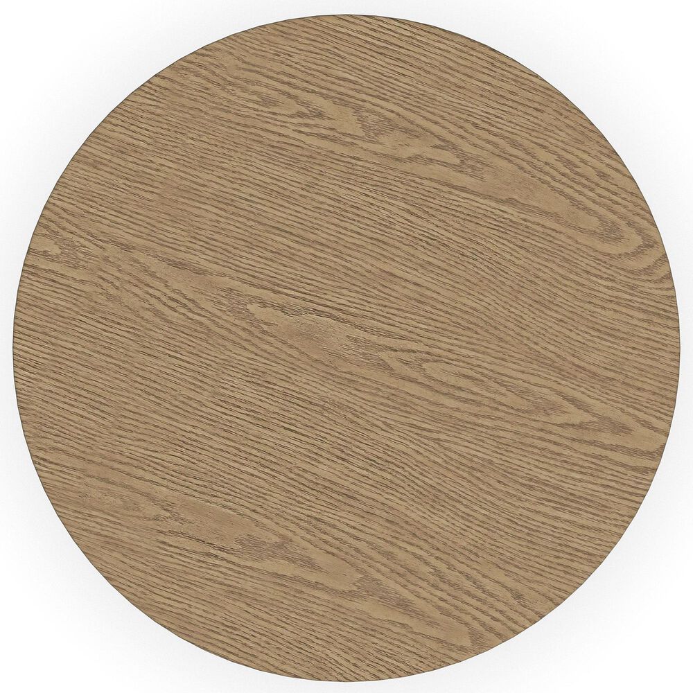 Flexsteel Waterfall Round End Table in Light Oak, , large