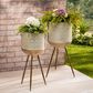 The Gerson Company Assorted Plant Holder in Grey and Copper (Set of 2), , large