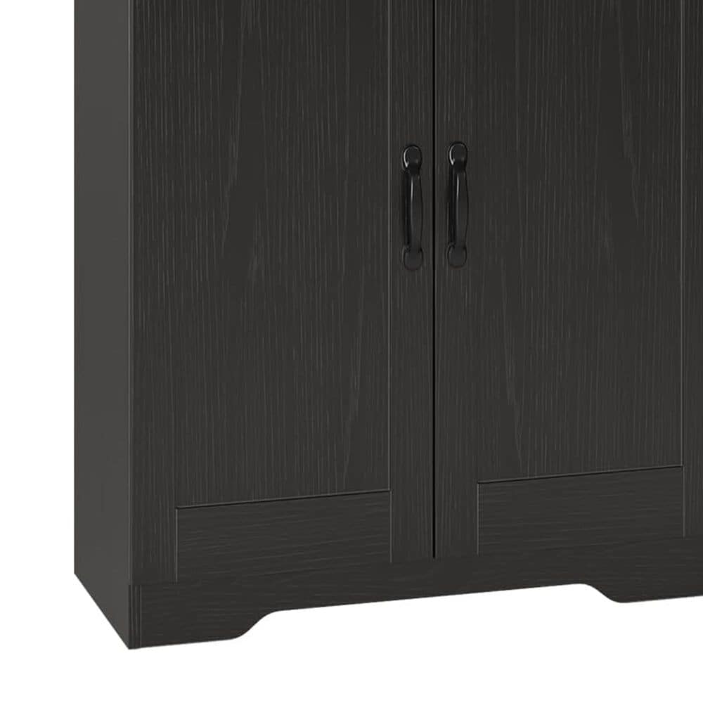 GARVEE 60" Kitchen Pantry Cabinet in Black, , large