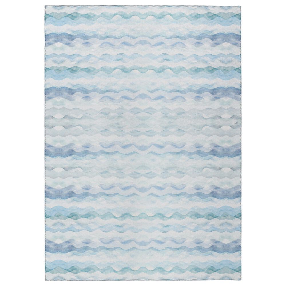 Dalyn Rug Company Seabreeze Chevron 5" x 7"6" Denim Area Rug, , large