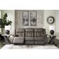 Ashley First Base Manual Reclining Sofa in Gunmetal, , large