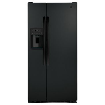 GE Appliances 23 Cu. Ft. Side by Side Refrigerator with External Dispenser in Black, , large