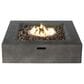 Hearth and Haven 3-piece Outdoor Wicker Conversation Set with Round Square Fire Pit Table in Gray, , large