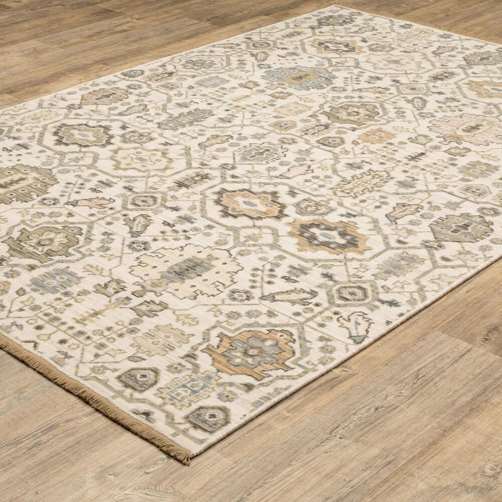 Oriental Weavers Acacia Ivory and Gold 7'10" x 10'10" Area Rug, , large