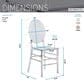 Rta Products Llc Ghost Stackable Side Chair in Clear (Set of 2), , large