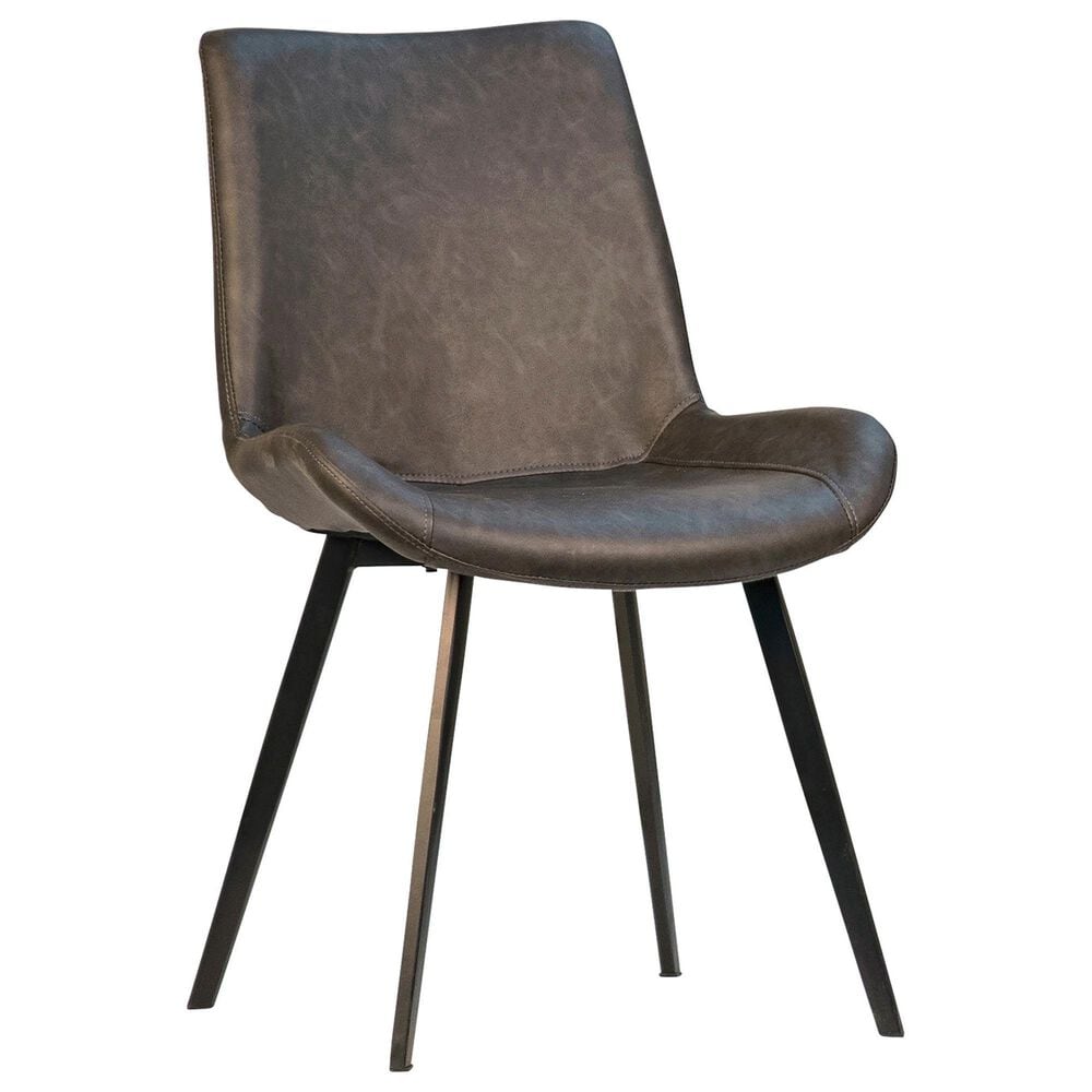 Blue Sun Designs Bannon Side Chair with Antique Grey Cushion in Brown and Black, , large
