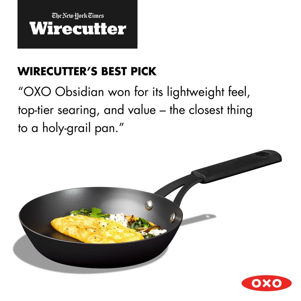 Green Pan Obsidian 8" Open Frypan with Silicone Sleeve in Black, , large
