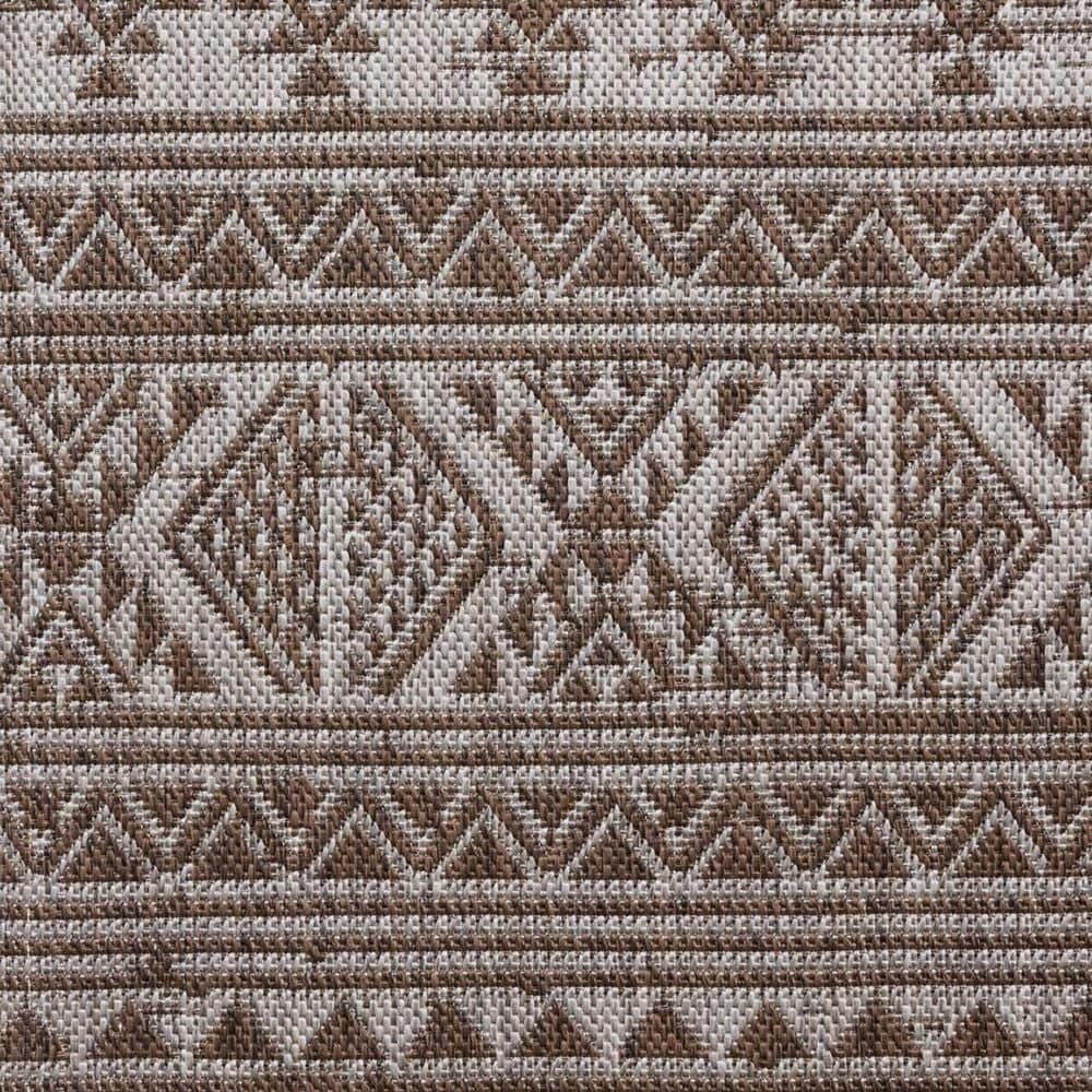 Loloi Easton Coffee and Dove 5&#39;3&quot; x 7&#39;6&quot; Indoor/Outdoor Area Rug, , large