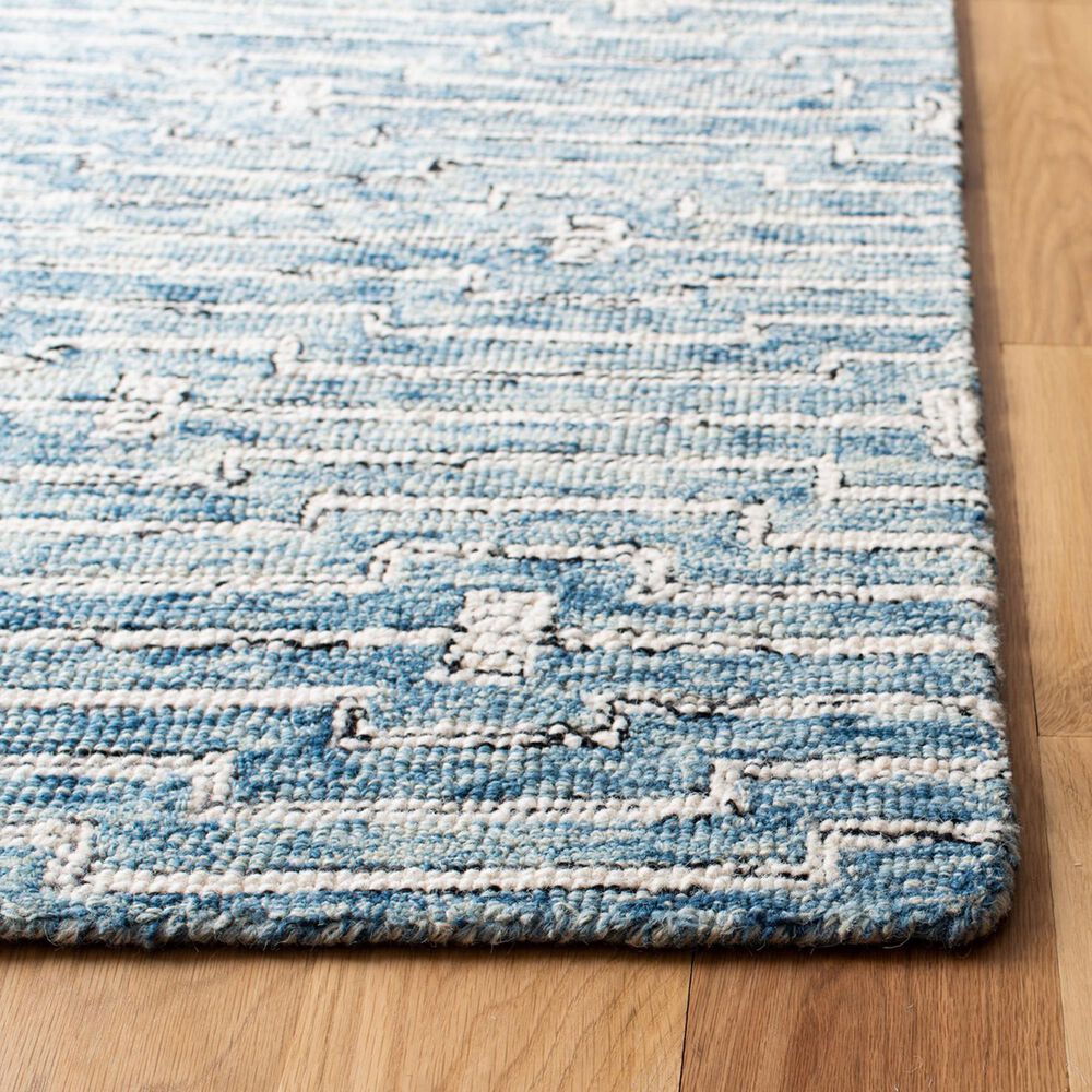 Safavieh Micro-Loop MLP178M 8&#39; x 10&#39; Light Blue and Ivory Area Rug, , large