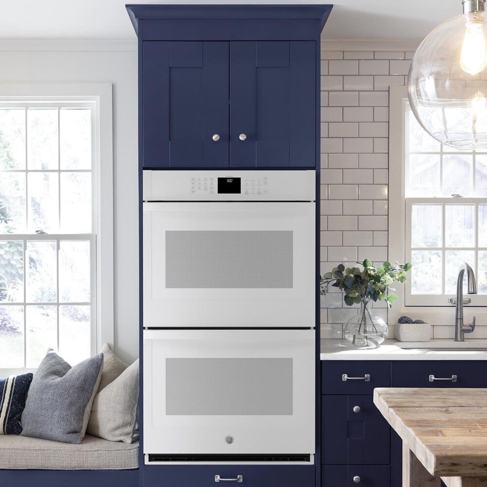 GE Appliances 27" Built-In Double Wall Oven in White, , large