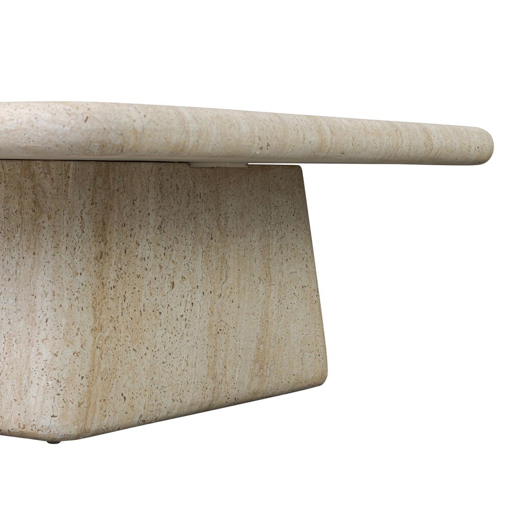 Four Hands Cava Outdoor Coffee Table in Textured Sand Concrete, , large