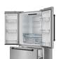 THOR KITCHEN Gordon Ramsay 17.5 Cu. Ft. Counter Depth French Door Refrigerator with Black Kit in Stainless Steel, , large
