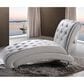Baxton Studio Pease Upholstered Chaise Lounge in White, , large