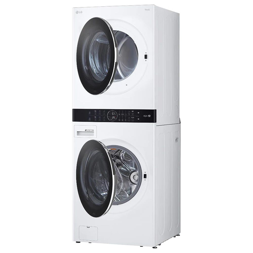 LG WashTower with Center Control 4.5 Cu. Ft. Washer and 7.4 Cu. Ft. Electric Dryer in White, , large