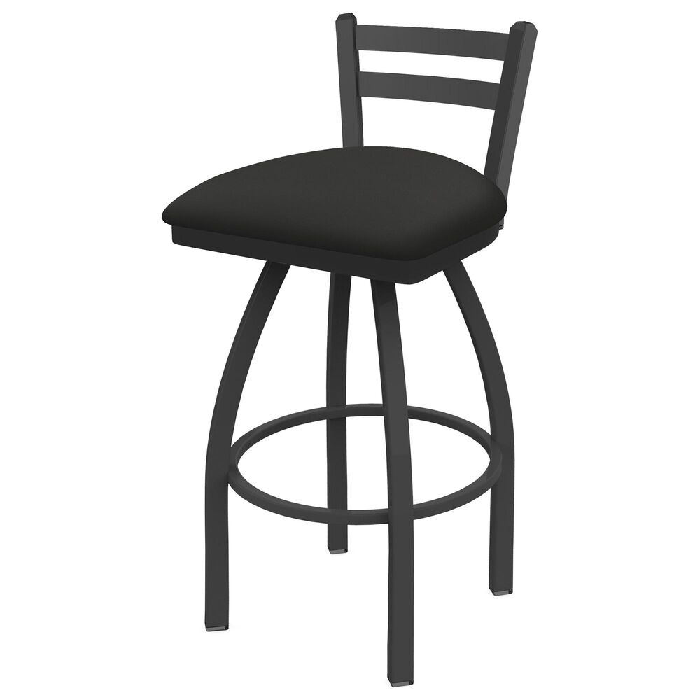 Holland Bar Stool 411 Jackie 25" Low Back Swivel Counter Stool with Pewter and Canter Iron Seat, , large