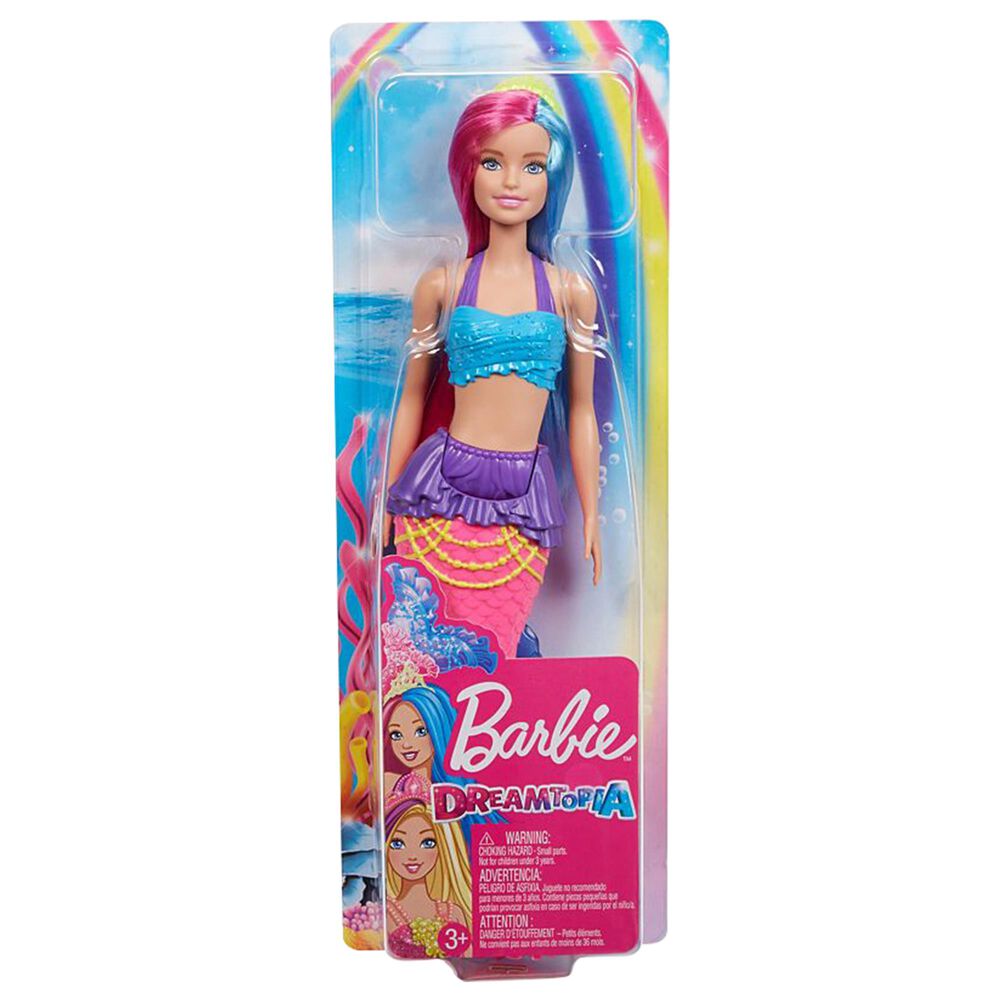 Barbie Barbie Dreamtopia Mermaid Doll Pink and Blue Hair, , large