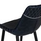 Linon Home Decor Elder 24" Counter Stool with Navy Cushion in Black, , large