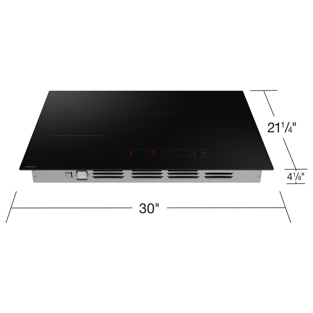 Samsung Bespoke 2-Piece Kitchen Package with Stainless Steel Bespoke 30" Single Wall Oven and Black 30" Induction Cooktop, , large