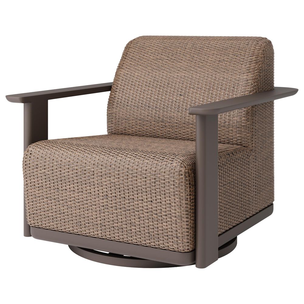 Ebel Outdoor Furniture Tahoe and Corte 5-Piece Fire Pit Conversation Set in Shell, Cocoa and Hazel, , large