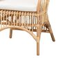 Baxton Studio Aya Rattan Arm Chair in White, , large