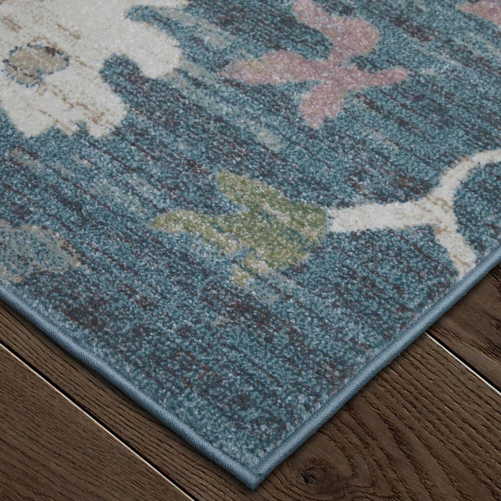 Feizy Dartmouth 39QMF 1&#39;8&quot; x 2&#39;10&quot; Blue and Multicolor Area Rug, , large