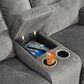 Benchcraft Coombs Double Power Reclining Loveseat with Console in Charcoal, , large
