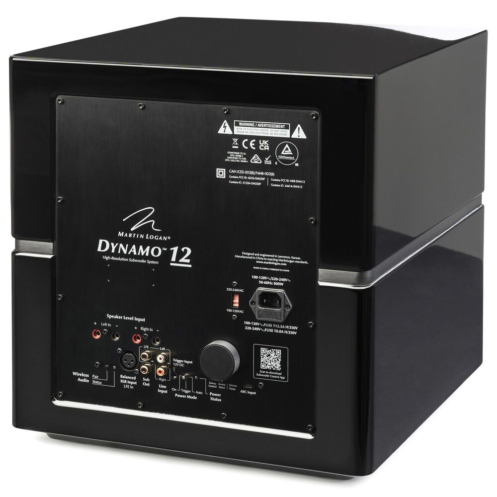 Martin Logan Dynamo 12&quot; Wireless Subwoofer in Gloss Black, , large