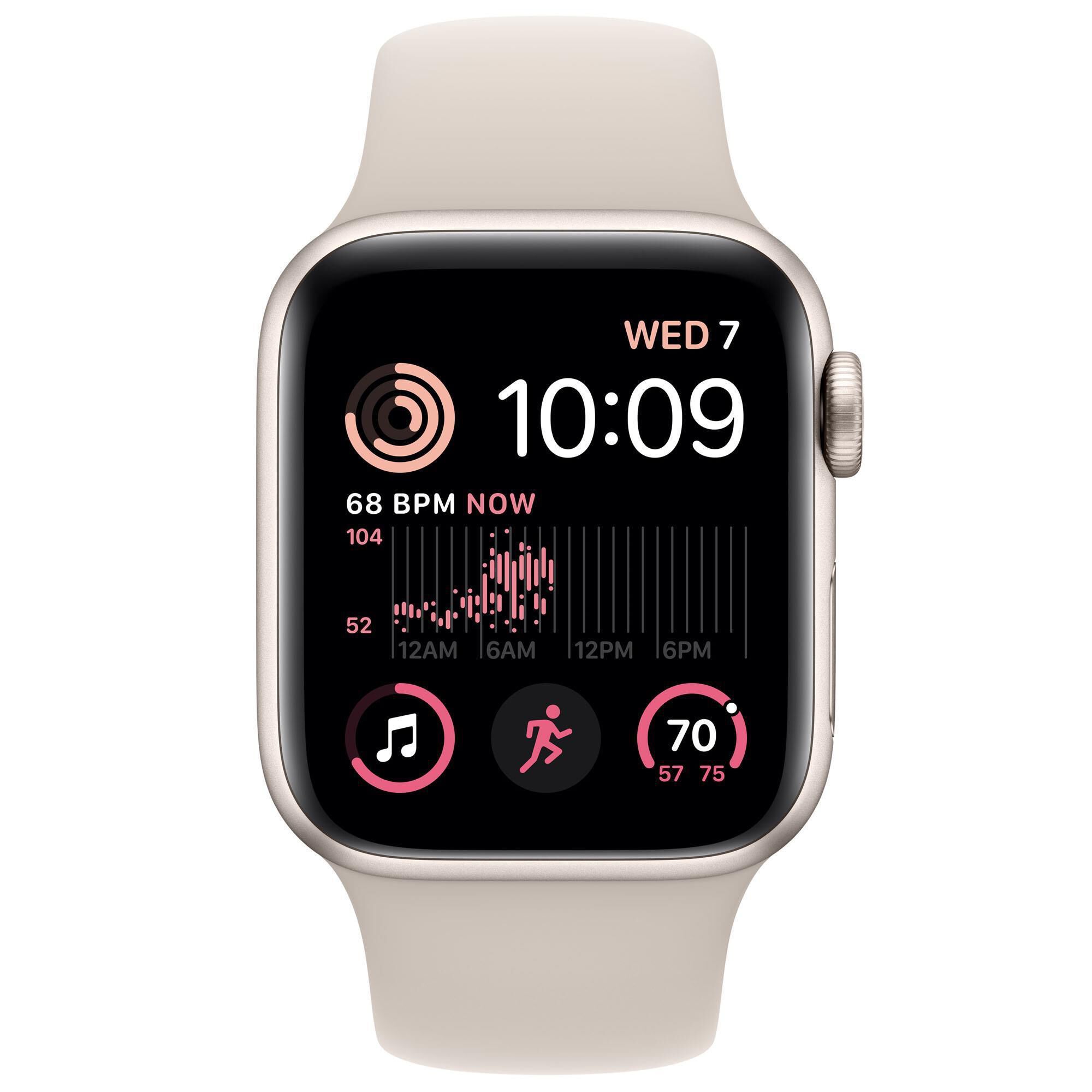 Apple Watch SE GPS 44mm Starlight Aluminum Case with Starlight