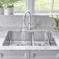 Blanco Quatrus 33" R15 1-3/4 Double Bowl Kitchen Sink in Refined Brushed, , large