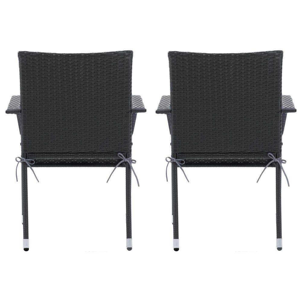 CorLiving Parksville Patio Dining Chair in Black/Ash Gray &#40;Set of 2&#41;, , large