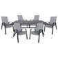 Redline Creation Inc. 7-Piece Patio Dining Set in Matte Black and Gray, , large