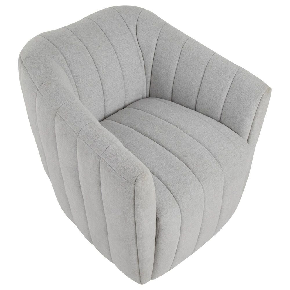LumiSource Finley Swivel Accent Chair in Chalk, , large