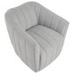 LumiSource Finley Swivel Accent Chair in Chalk, , large