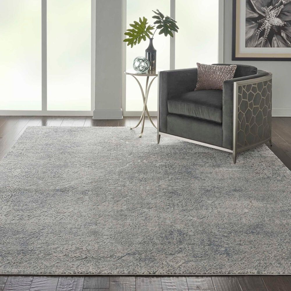 Nourison Rustic Textures Ivory and Light Blue 9&#39;3&quot; x 12&#39;9&quot; Area Rug, , large