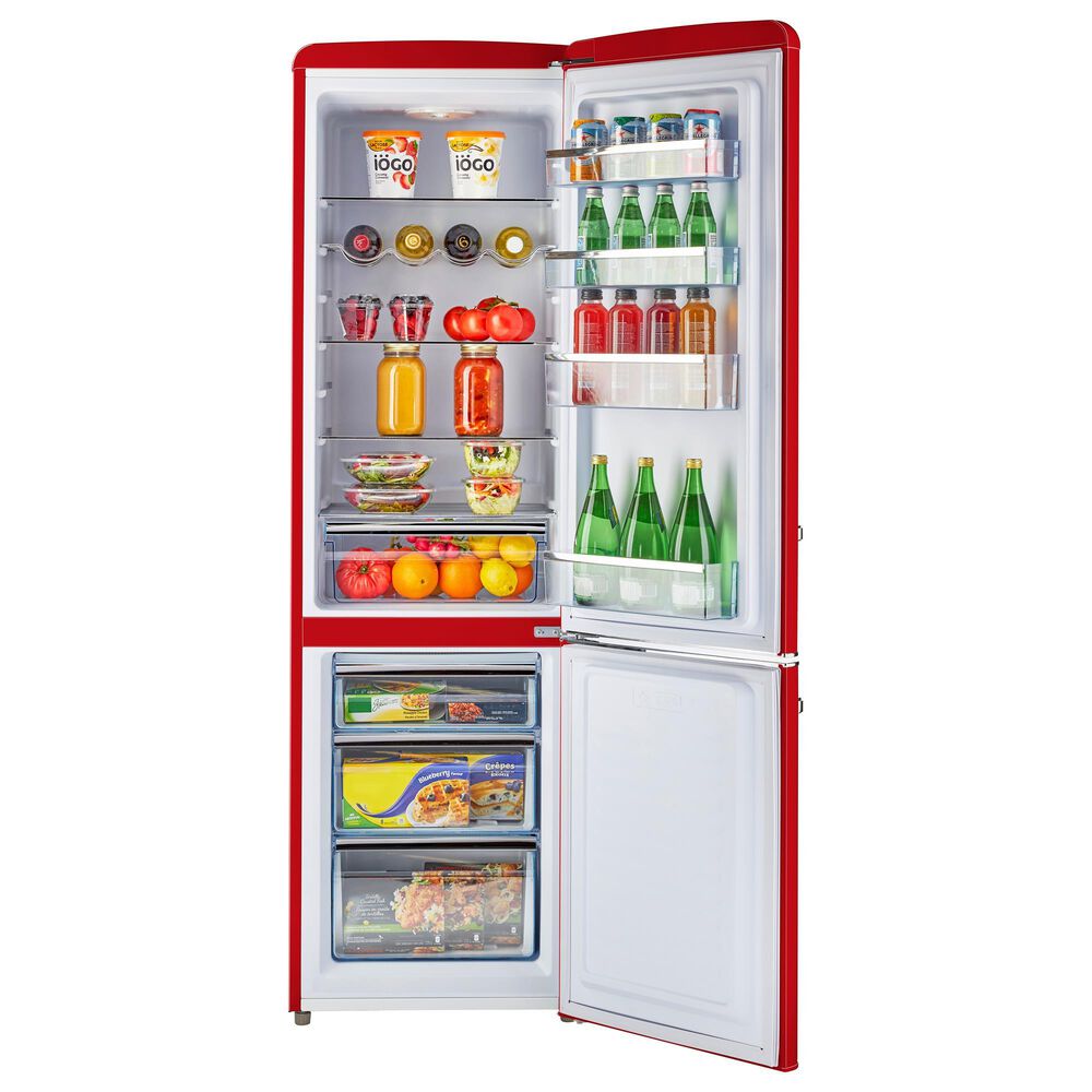 Unique Appliances Classic Retro 9 Cu. Ft. Bottom Freezer Regfrigerator In Candy Apple Red, , large