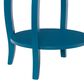 Linon Home Decor Rainbow Round Side Table in Teal, , large