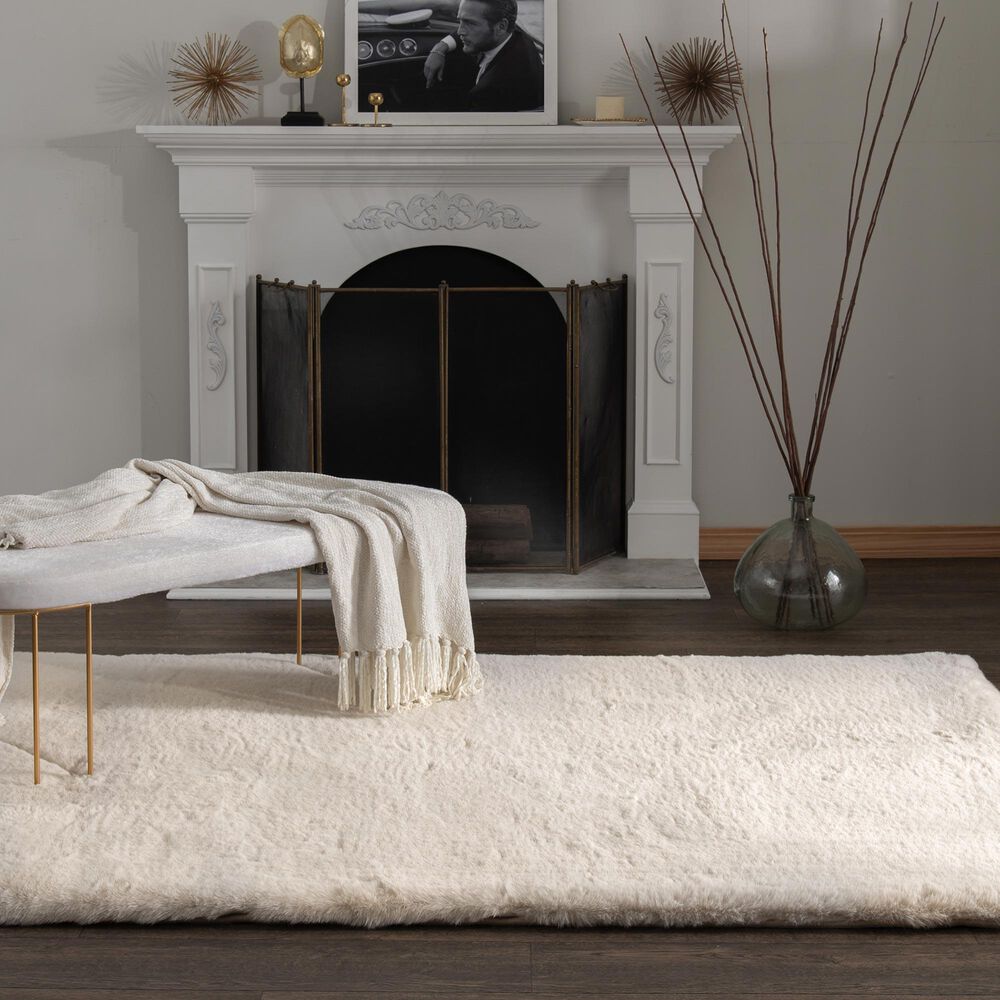 Central Oriental Ultimate Angora Ivory 7'6" x 9'6" Area Rug, , large