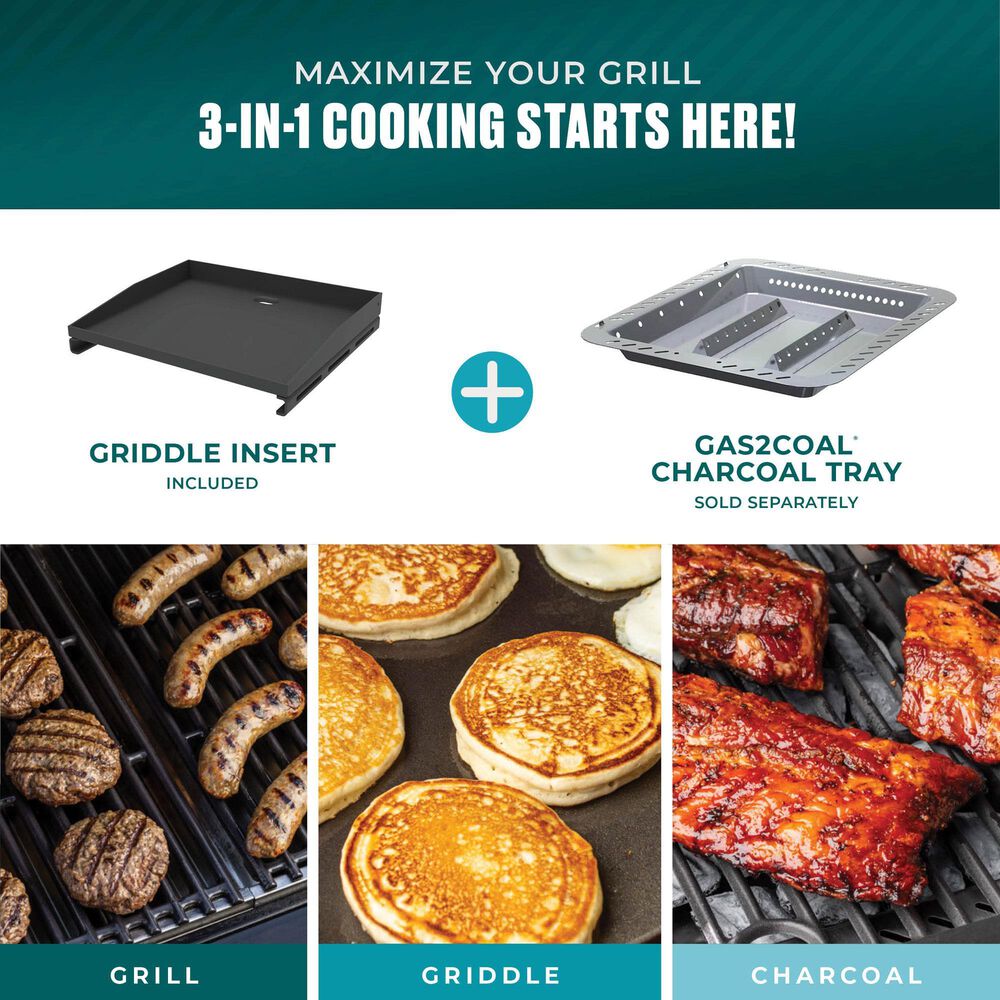 Charbroil Pro Series 4-Burner Gas Grill and Griddle in Black, , large