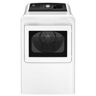GE Appliances 7.4 Cu. Ft. Smart Front Load Gas Dryer with Sensor Dry in White, , large