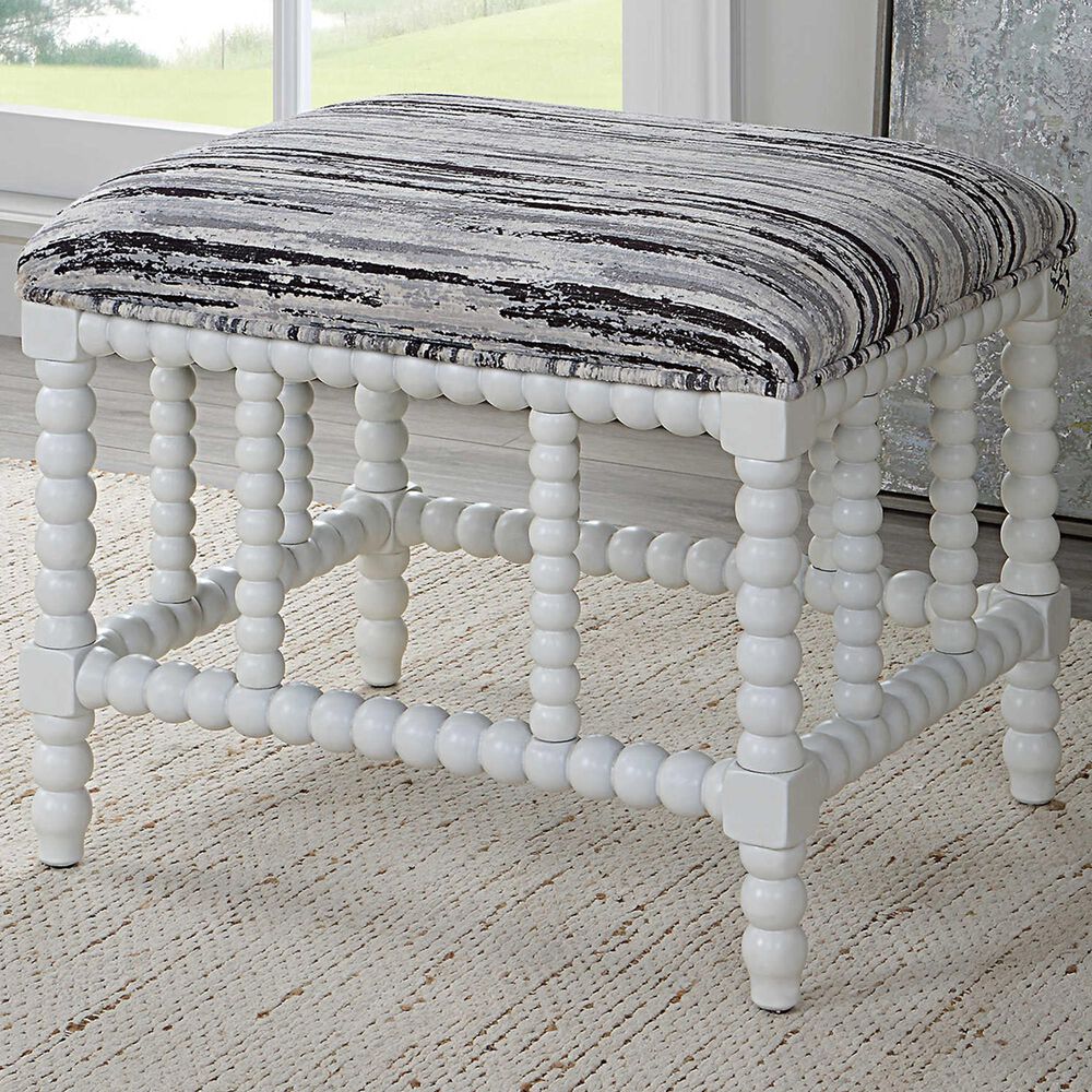 Uttermost Seminoe Small Bench in Gray and Black, , large