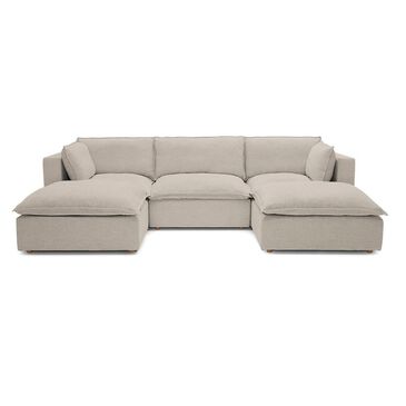 Joybird Haine 5-Piece Stationary Modular U-Shaped Sectional in Nico Oyster, , large