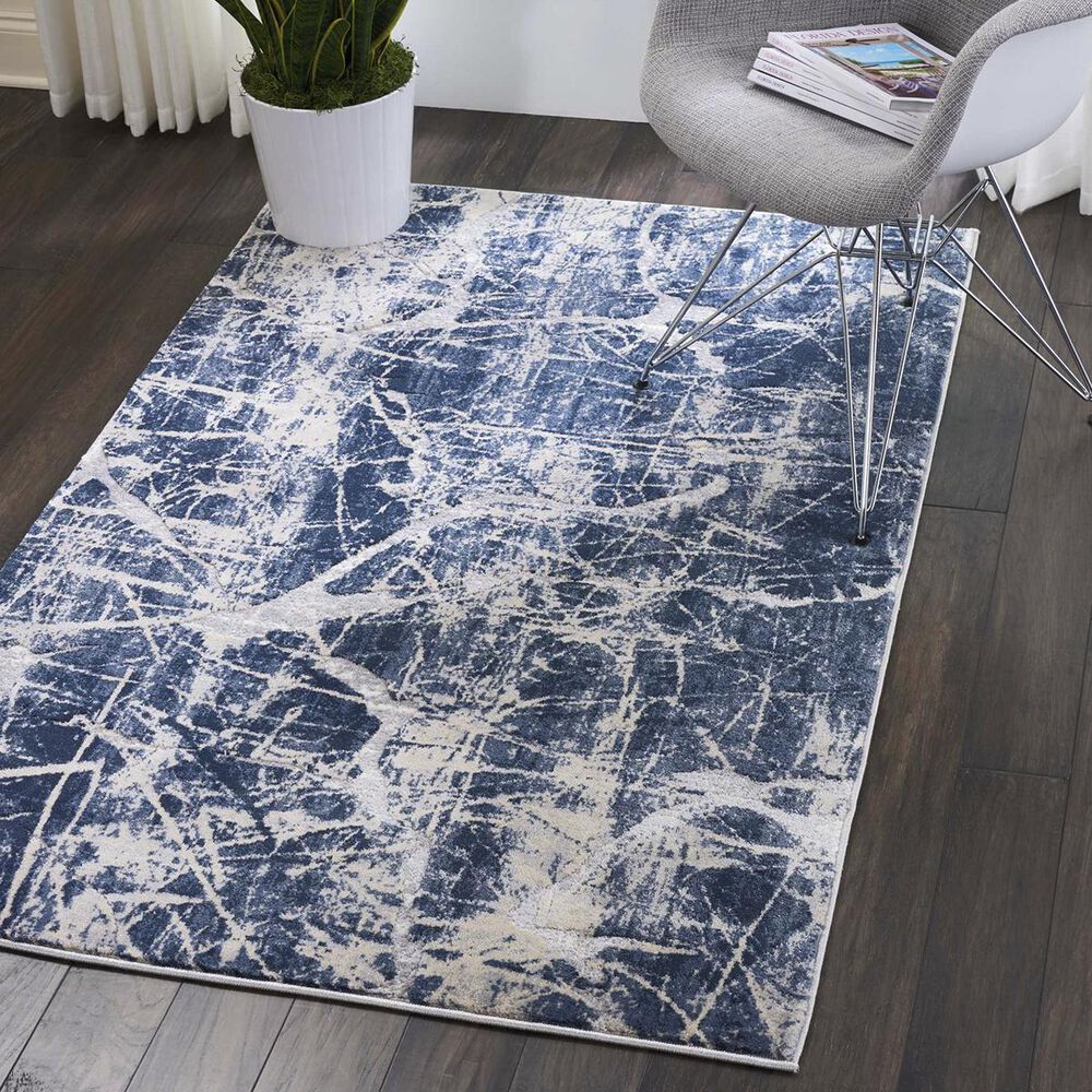 Nourison Heritage KI356-KI35 3"10" x 5"10" Beige Blue Area Rug, , large