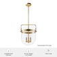 Hunter Karloff 13" 3-Light Pendant in Alturas Gold, , large