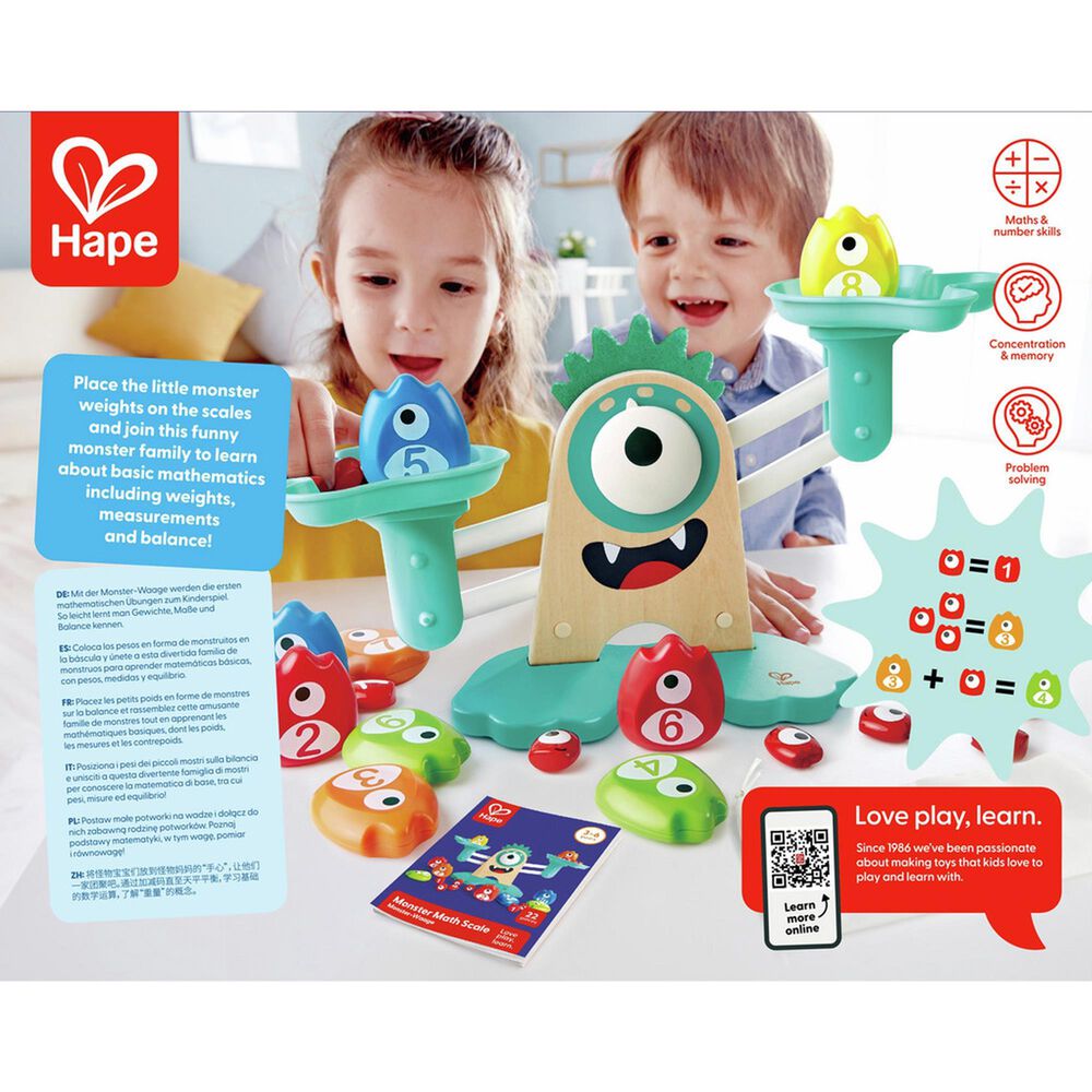Hape Toys Monster Math Scale in Multicolor, , large
